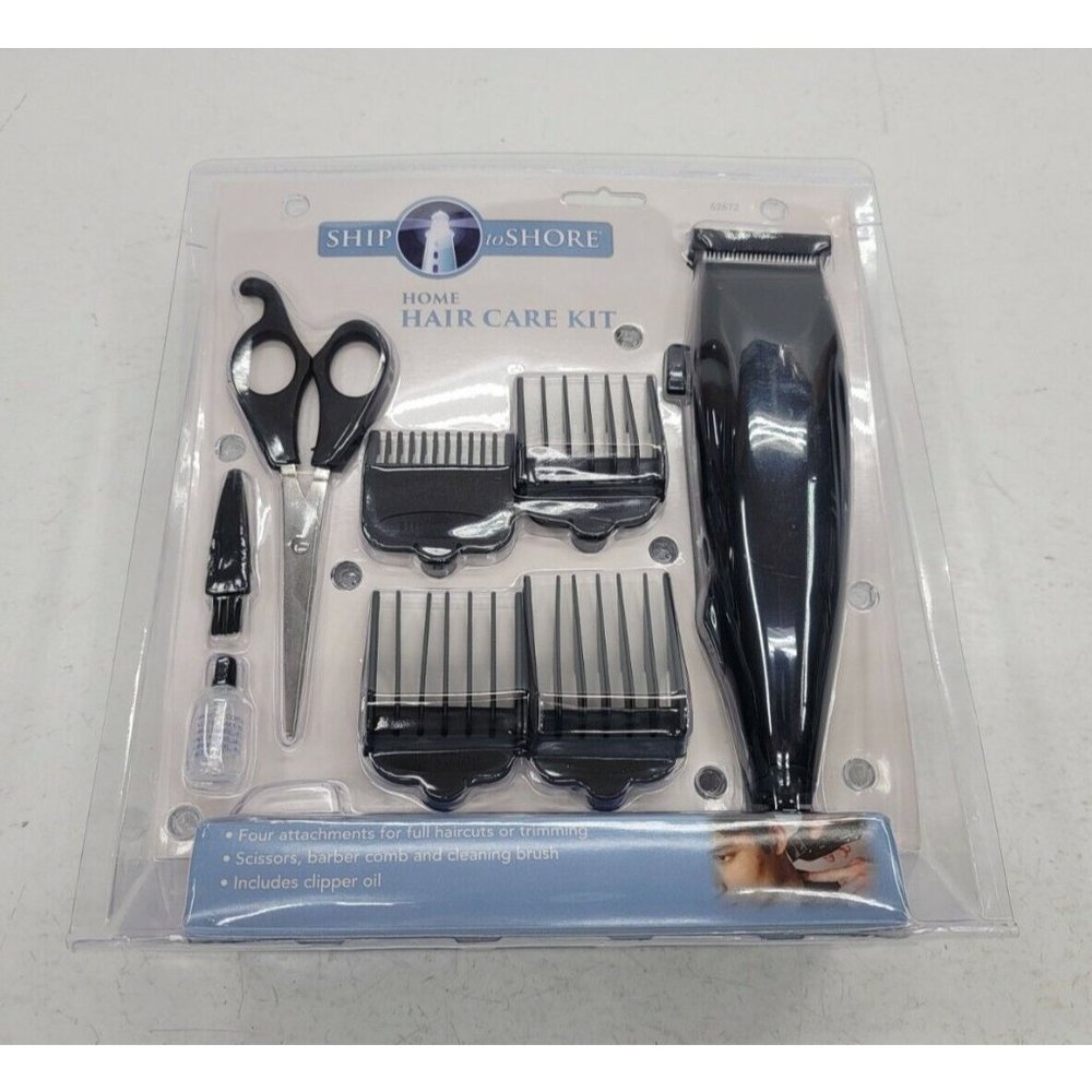 Home Hair Care Kit Trimmer Clipper Scissors Ship To Shore Cut Brand New A4